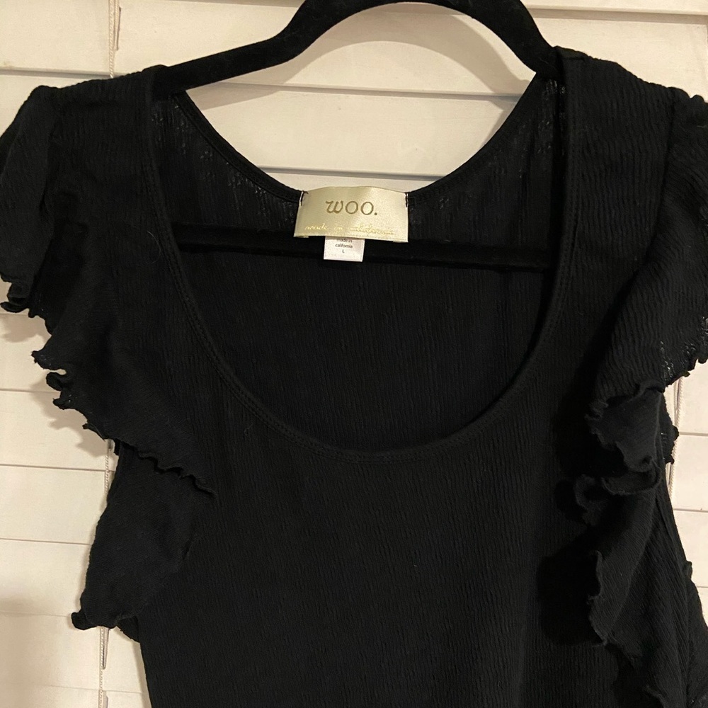 Woo Flutter Pointelle Tank - Picture 2 of 5